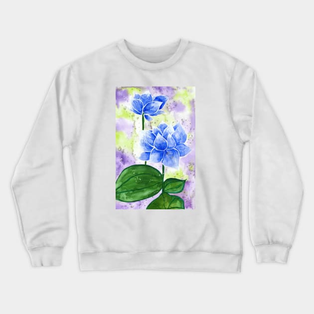 Lotus Flower Crewneck Sweatshirt by AlessiaGreen